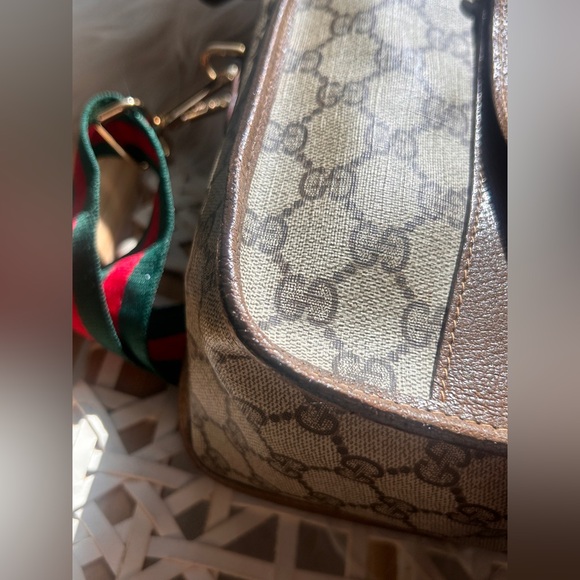 Gucci GG Supreme Ophidia Sherry Line crossbody tote Boston bag - Picture 14 of 16